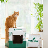 Natusan Sustainable Clumping Cat Litter 10L, Recyclable Cat Litter Box