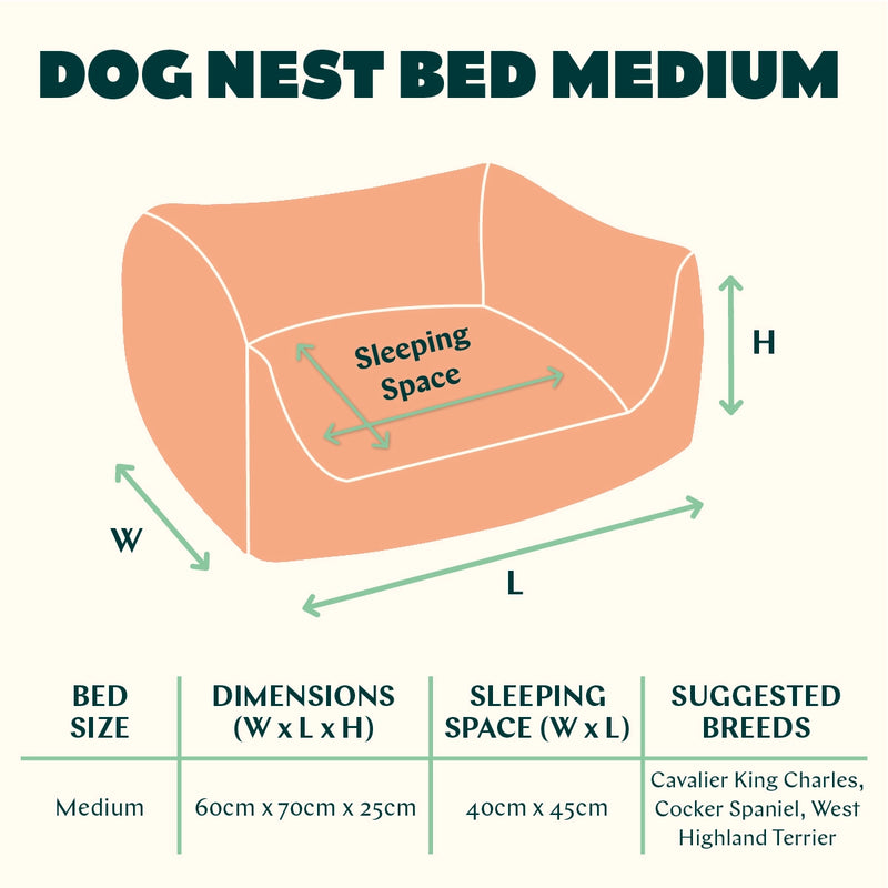 Project Blu Eco-Friendly Nest Dog Bed (M) Dimensions