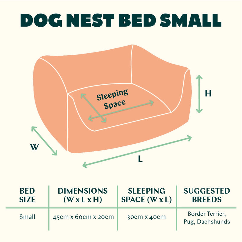 Project Blu Eco-Friendly Nest Dog Bed (S) Dimensions